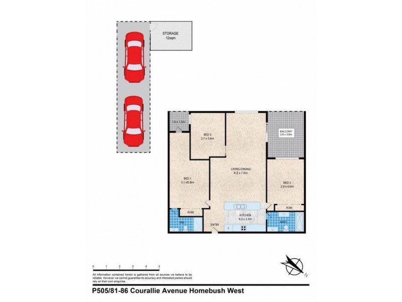 P505/81-86 Courallie Avenue, Homebush West NSW 2140 Floorplan