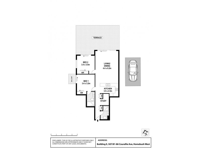 E507/81-86 Courallie Avenue, Homebush West NSW 2140 Floorplan