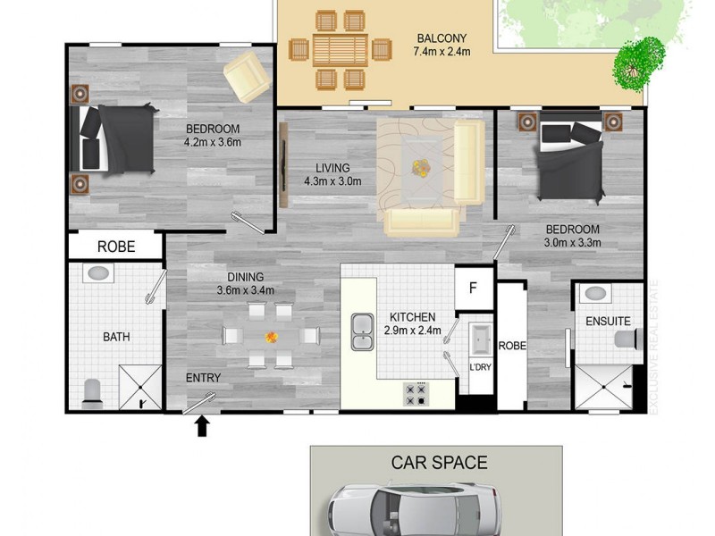 30/51-53 Loftus Crescent, Homebush NSW 2140 Floorplan
