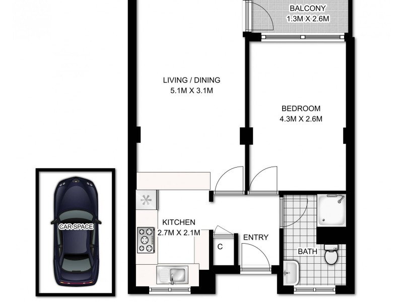 32/154 Ben Boyd Road, Neutral Bay NSW 2089 Floorplan