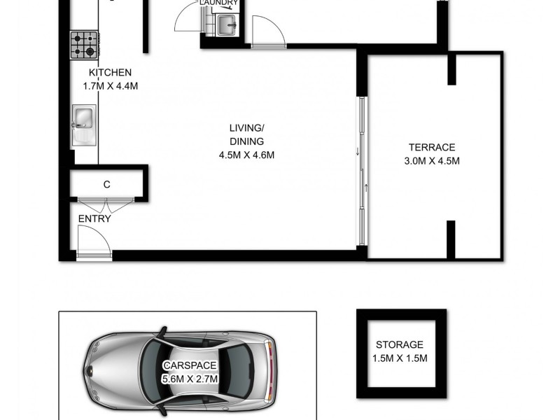 219/21 Hill Road, Wentworth Point NSW 2127 Floorplan