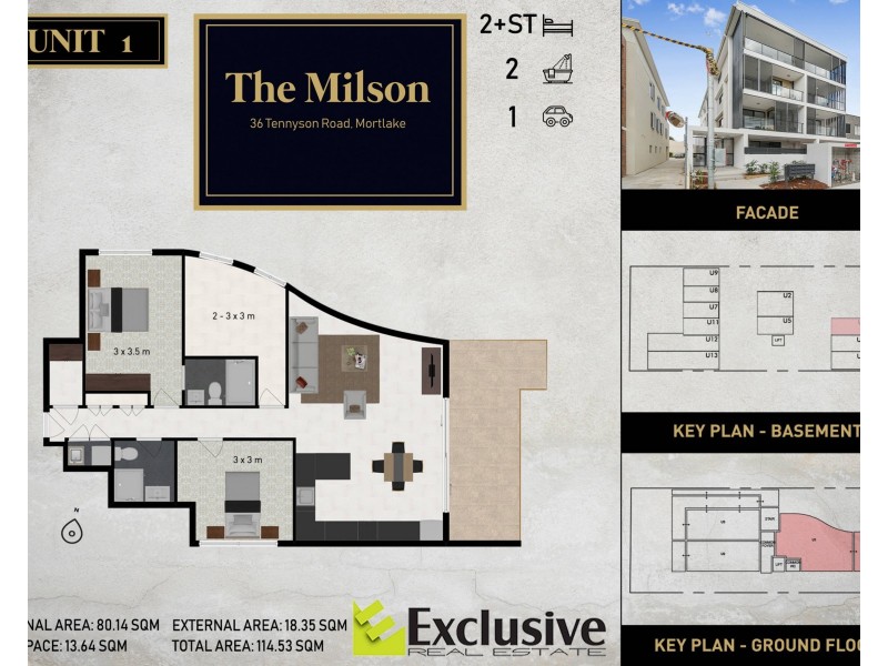 1/36 Tennyson Road, Mortlake NSW 2137 Floorplan