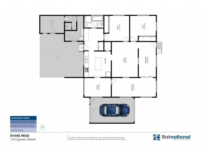 14 Cypress Street, Evans Head NSW 2473 Floorplan