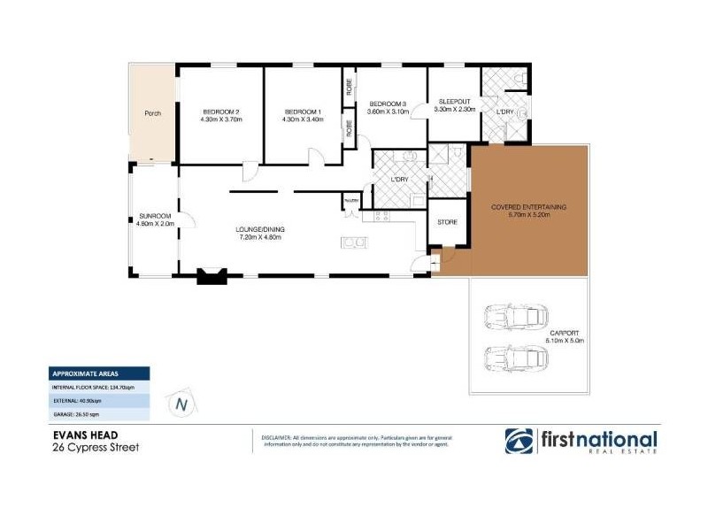 26 Cypress Street, Evans Head NSW 2473 Floorplan