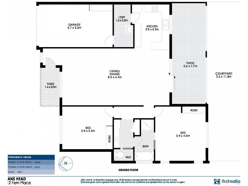 1/12 Fern Place, Evans Head NSW 2473 Floorplan