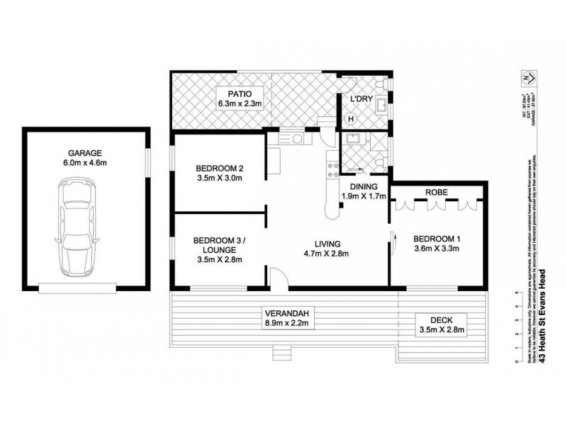 43 Heath Street, Evans Head NSW 2473 Floorplan