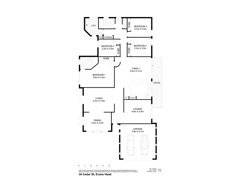 34 Cedar Street, Evans Head NSW 2473 Floorplan