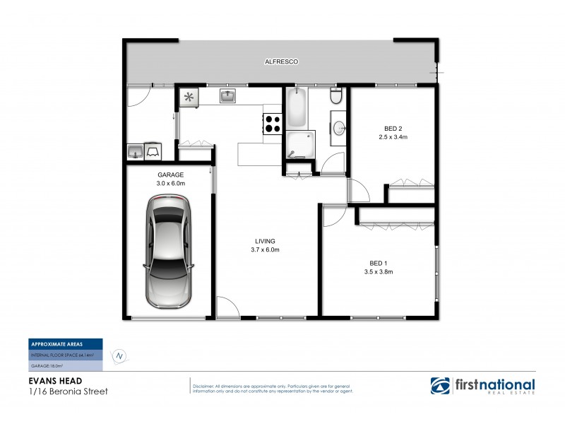 1/16 Beronia Street, Evans Head NSW 2473 Floorplan