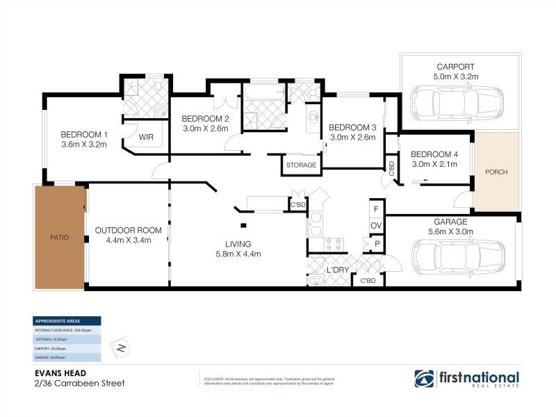 2/36 Carabeen Street, Evans Head NSW 2473 Floorplan