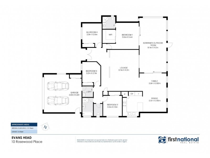10 Rosewood Place, Evans Head NSW 2473 Floorplan