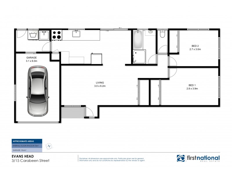 3/15 Carabeen Street, Evans Head NSW 2473 Floorplan