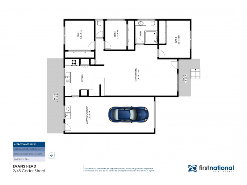 2/45 Cedar Street, Evans Head NSW 2473 Floorplan