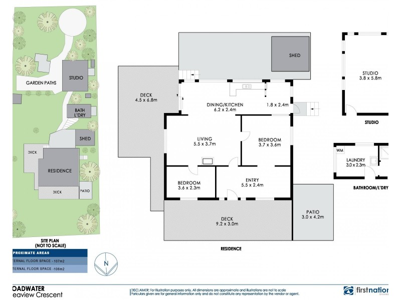 2 Sea View Crescent, Broadwater NSW 2472 Floorplan