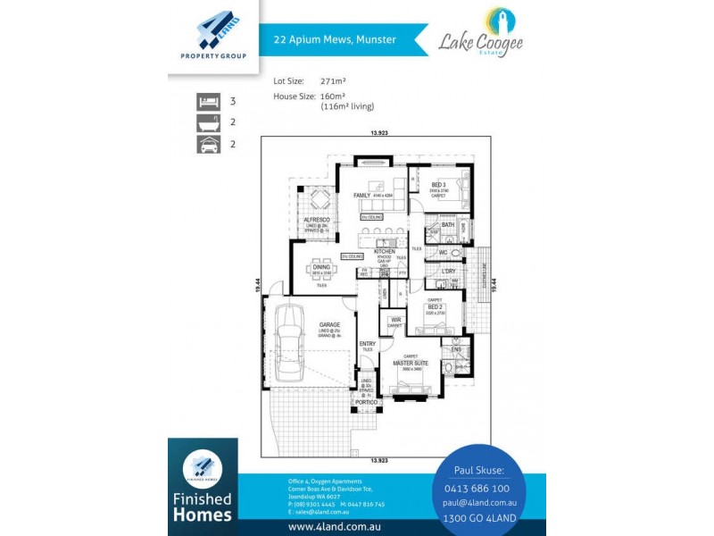 22 Apium Mews, Munster WA 6166 Floorplan
