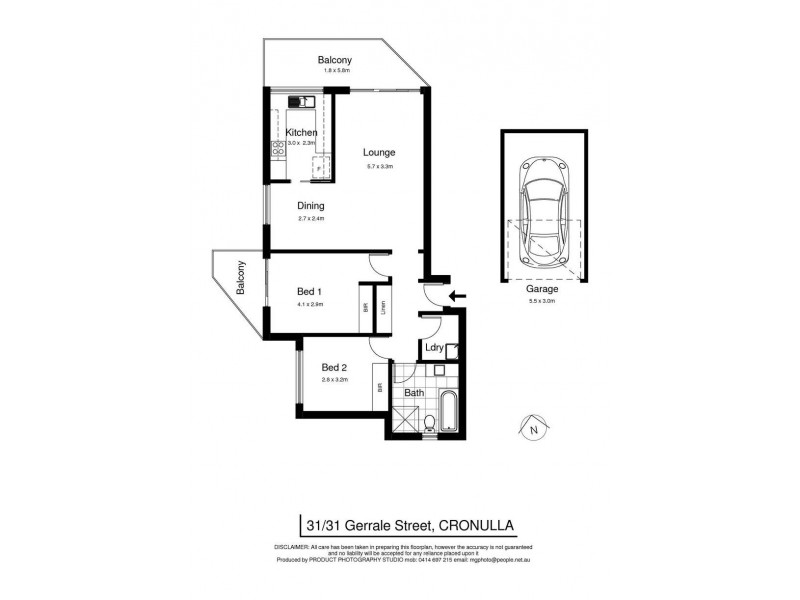 31/31-33 Gerrale Street, Cronulla NSW 2230 Floorplan