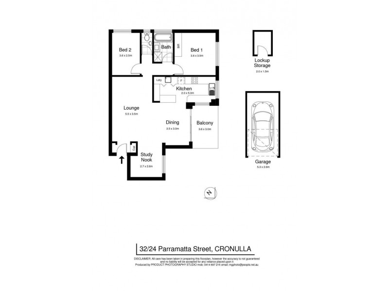 32/24 Parramatta Street, Cronulla NSW 2230 Floorplan