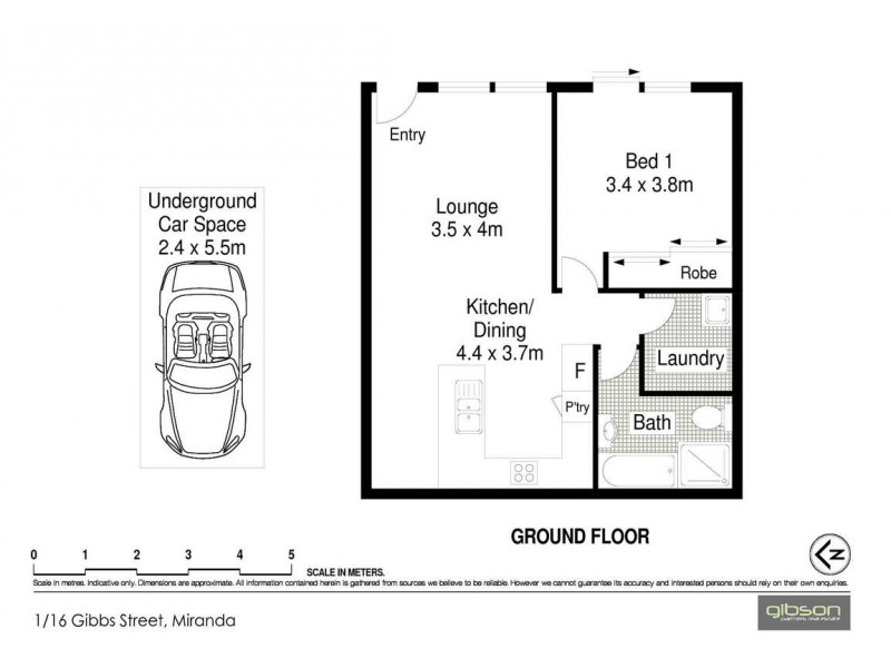 1/16 Gibbs Street, Miranda NSW 2228 Floorplan