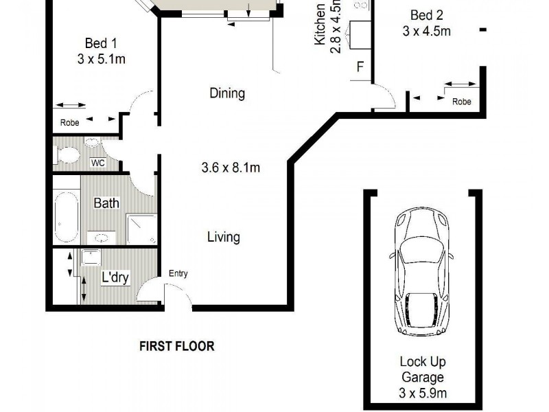 1/28-32 Kiora Road, Miranda NSW 2228 Floorplan