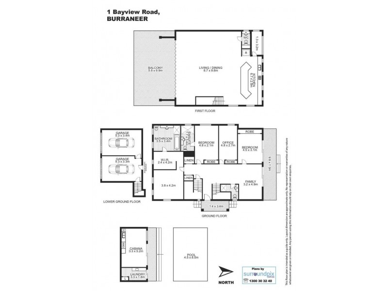 1 Bayview Road, Burraneer NSW 2230 Floorplan