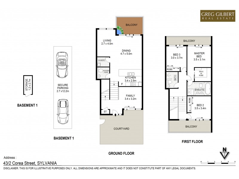 43/2 Corea Street, Sylvania NSW 2224 Floorplan