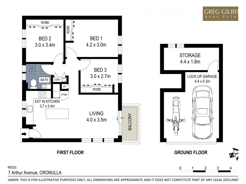 1/17 Arthur Avenue, Cronulla NSW 2230 Floorplan