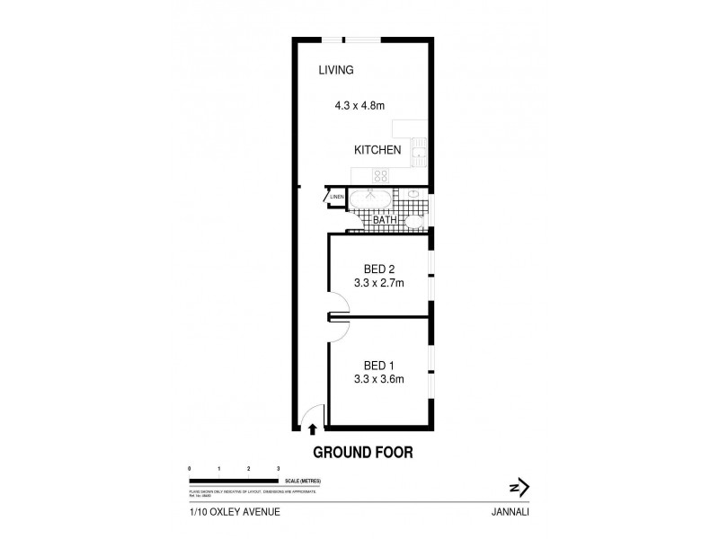 1/10 Oxley Avenue, Jannali NSW 2226 Floorplan