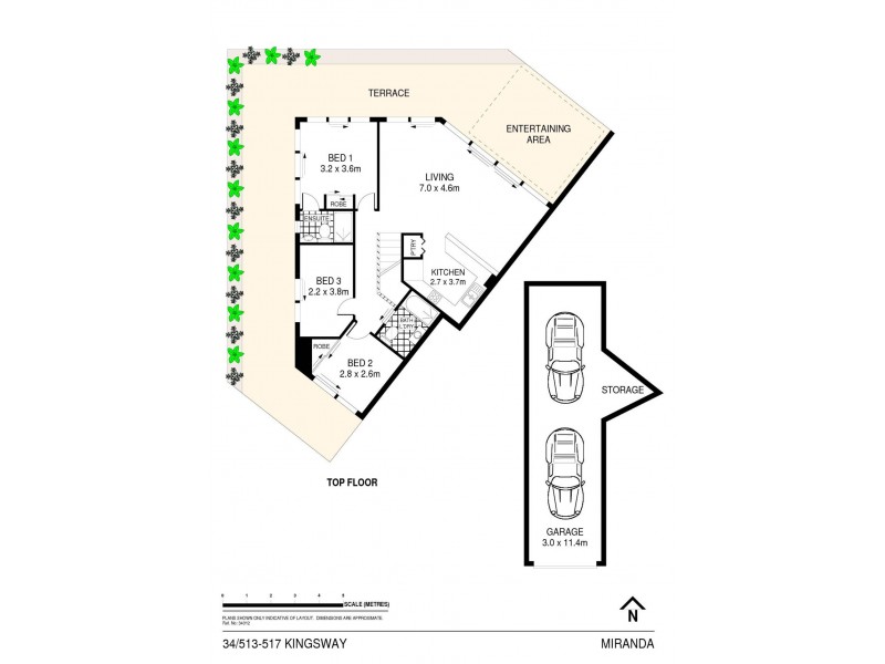 34/513-517 Kingsway, Miranda NSW 2228 Floorplan