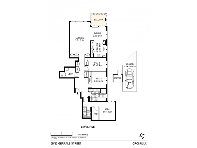 5b/83 Gerrale Street, Cronulla NSW 2230 Floorplan