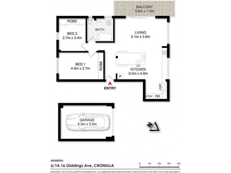 6/14-16 Giddings Avenue, Cronulla NSW 2230 Floorplan