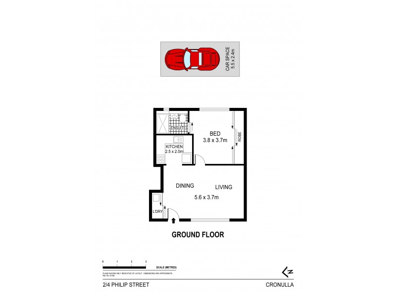 2/4 Philip Street, Cronulla NSW 2230 Floorplan