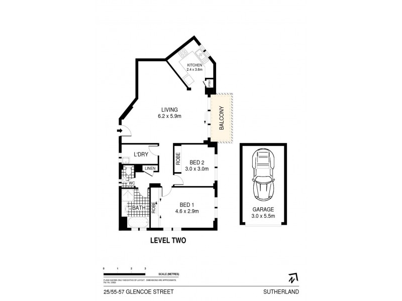 25/55 Glencoe Street, Sutherland NSW 2232 Floorplan