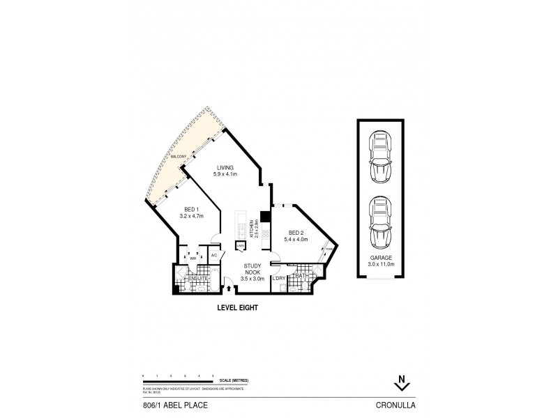 806/1 Abel Place, Cronulla NSW 2230 Floorplan
