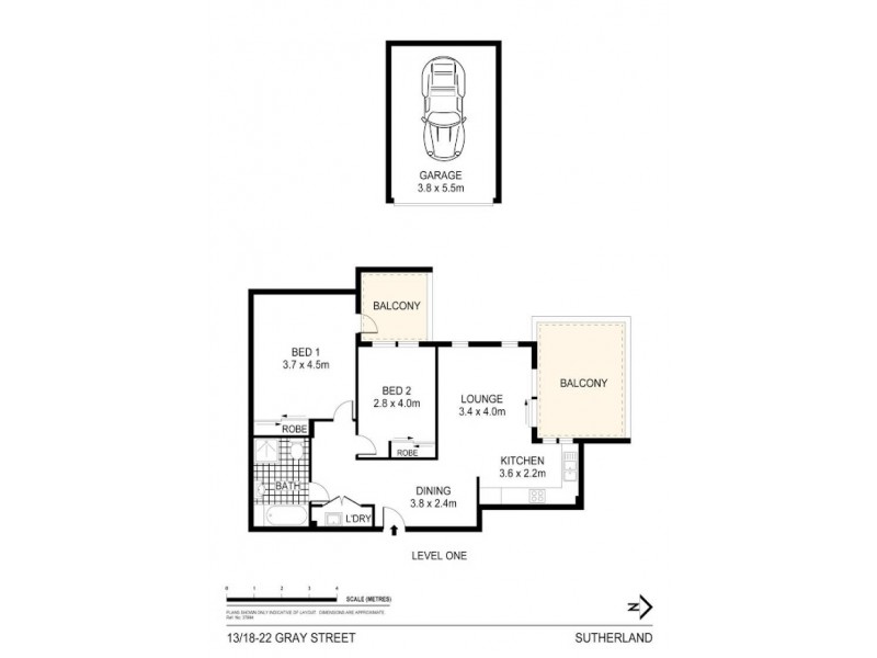 13/18-22 Gray Street, Sutherland NSW 2232 Floorplan