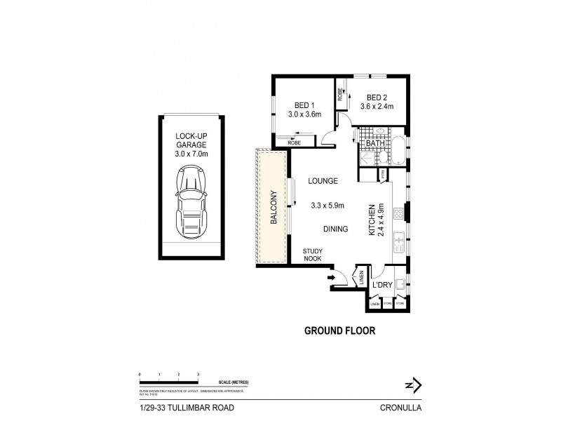 1/29-33 Tullimbar Road, Cronulla NSW 2230 Floorplan