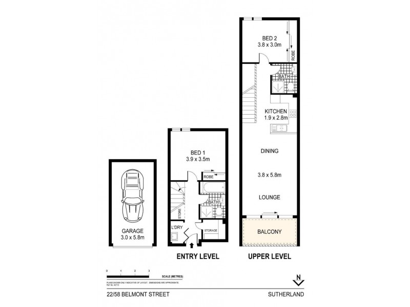 22/58 Belmont Street, Sutherland NSW 2232 Floorplan