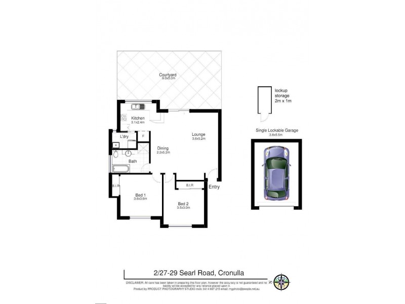 2/27-29 Searl Road, Cronulla NSW 2230 Floorplan
