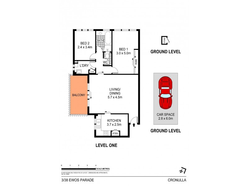 3/38 Ewos Parade, Cronulla NSW 2230 Floorplan