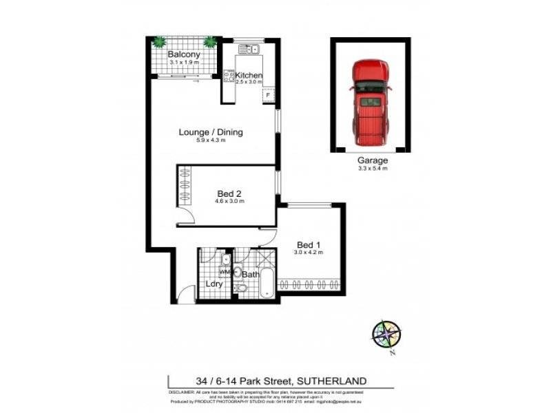34/6-14 Park Street, Sutherland NSW 2232 Floorplan