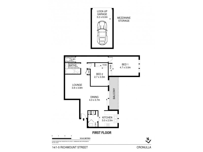 14/1 Richmount Street, Cronulla NSW 2230 Floorplan