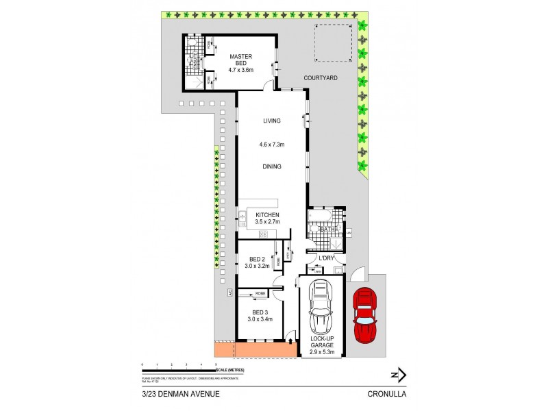 3/23 Denman Avenue, Cronulla NSW 2230 Floorplan