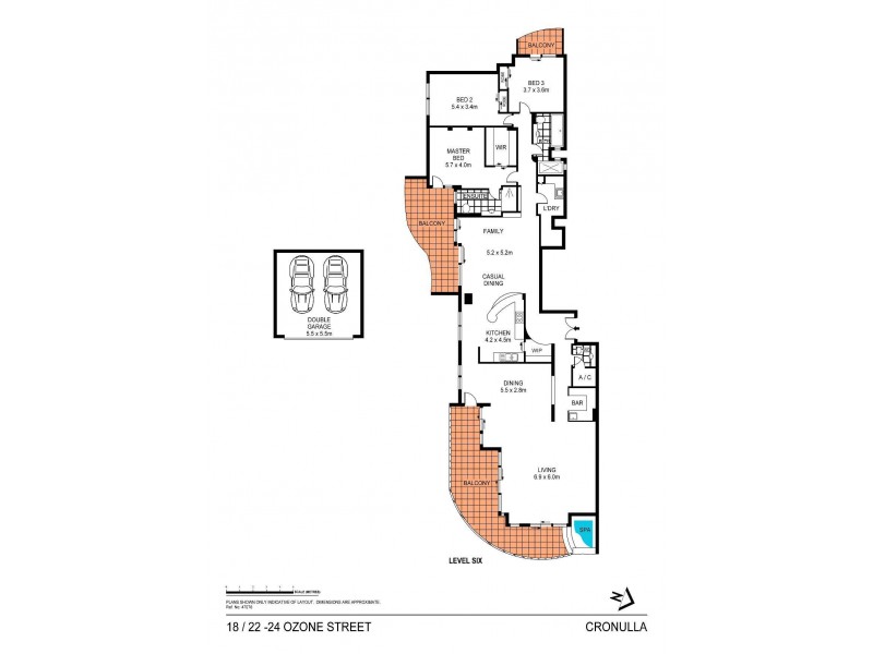 18/22-24 Ozone Street, Cronulla NSW 2230 Floorplan