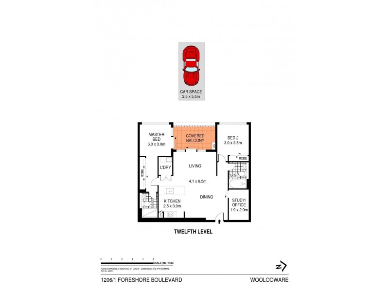 1206/1 Foreshore Boulevard, Woolooware NSW 2230 Floorplan