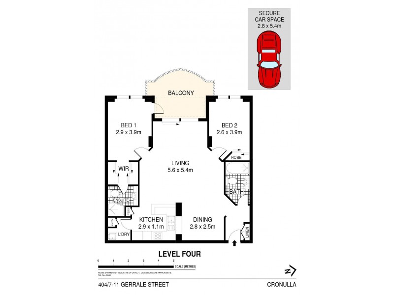 404/7-11 Gerrale Street, Cronulla NSW 2230 Floorplan