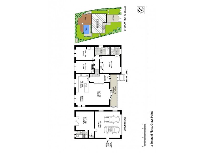 3 Emerald Place, Grays Point NSW 2232 Floorplan