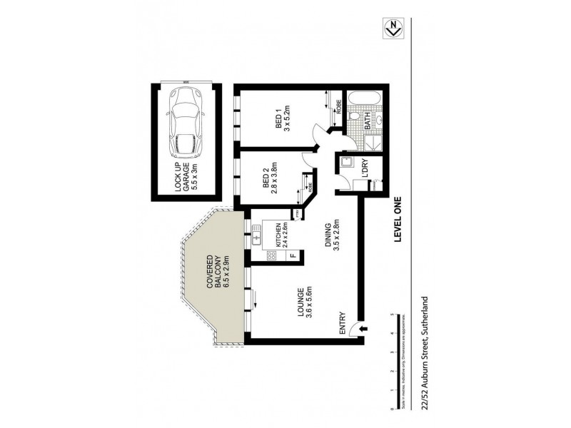 22/52 Auburn Street, Sutherland NSW 2232 Floorplan