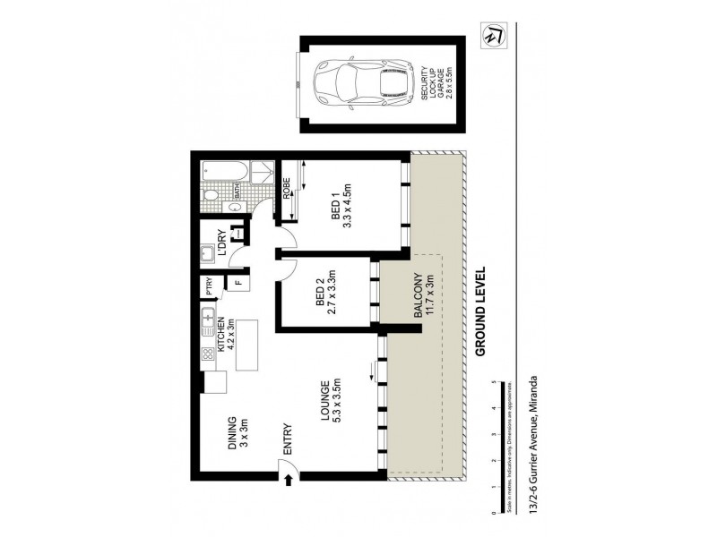 13/2-6 Gurrier Avenue, Miranda NSW 2228 Floorplan