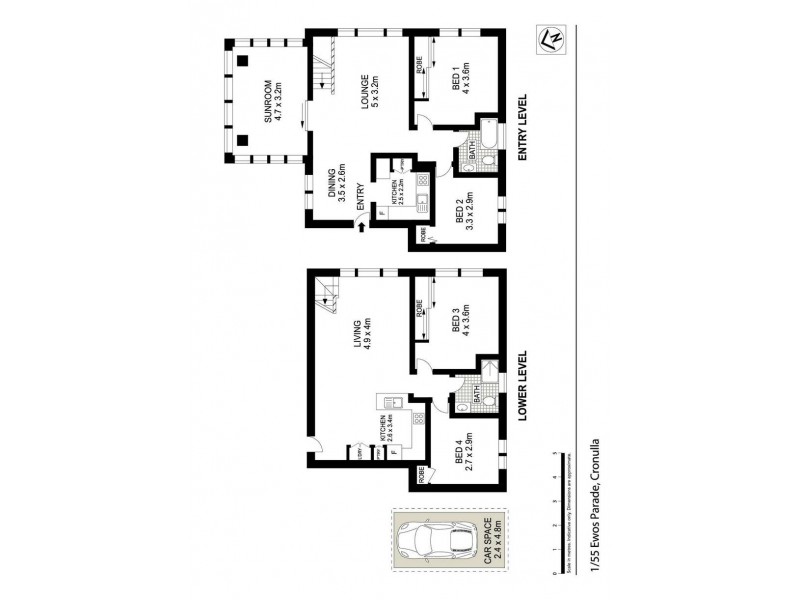 1/55 Ewos Parade, Cronulla NSW 2230 Floorplan