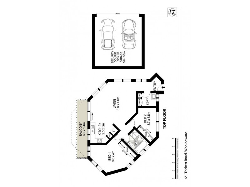 6/1 Trickett Road, Woolooware NSW 2230 Floorplan