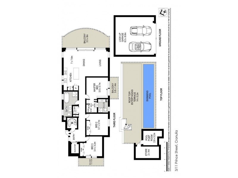 3/11 Prince Street, Cronulla NSW 2230 Floorplan