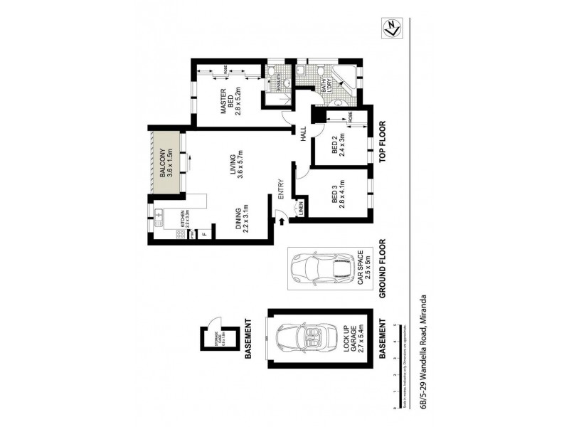 6b/5-29 Wandella Road, Miranda NSW 2228 Floorplan